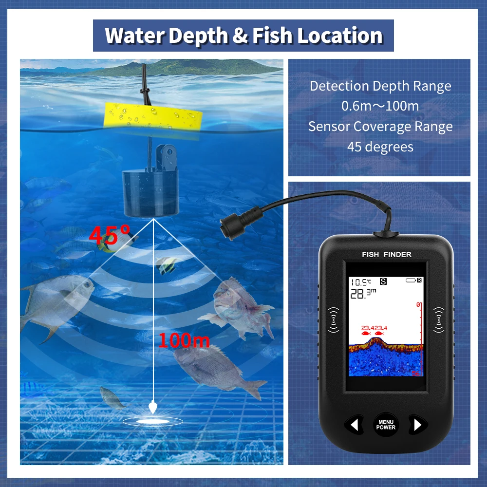 Erchang XF03 Fish Finders 45 D - Fish Finder Transducer ulasan dan harga