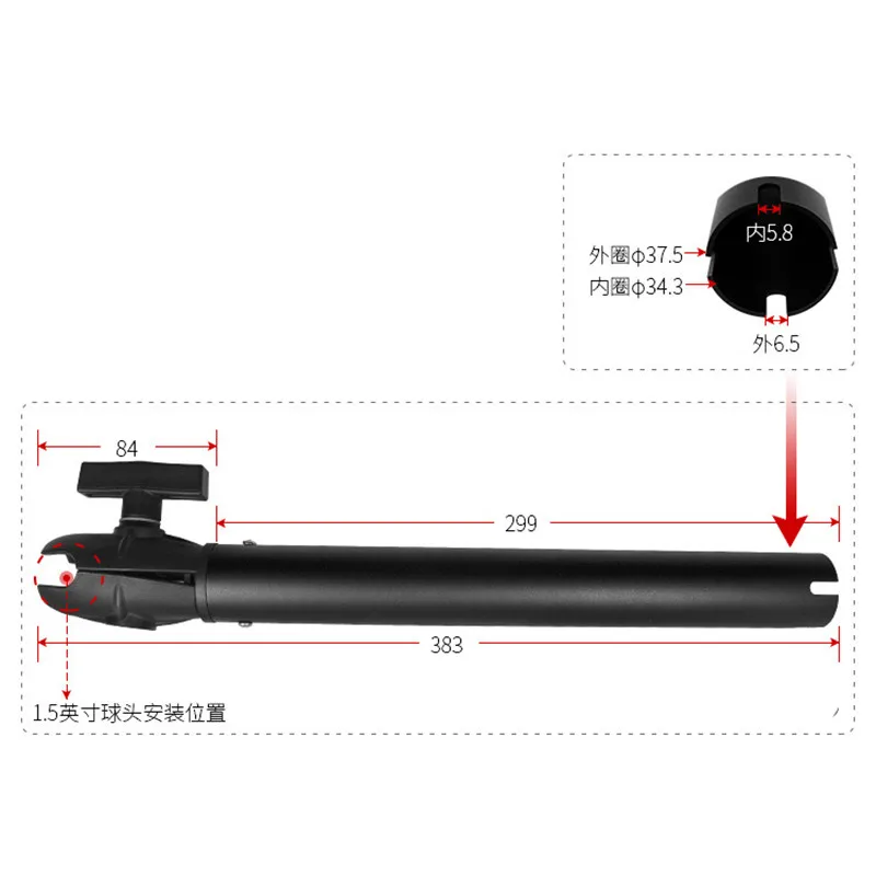 38cm  Aluminum Extension Pipe  - Fish Finder Mount ulasan dan harga